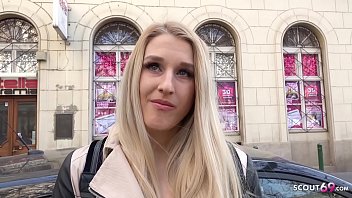 GERMAN SCOUT - Arschfick fuer blondes Teen fuer Geld bei ersten Porno Dreh