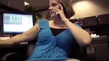 Cheating slut fingered while on the phone with hubby
